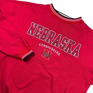 Team Edition Nebraska Cornhuskers Sweatshirt Mens Large Red Embroidered Pullover
